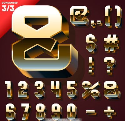 金色運算 數字廣告設計中的金屬質感符號美學